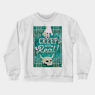 halloween, spooky, creepy, funny, scary, skull, skeleton, cute, Crewneck Sweatshirt